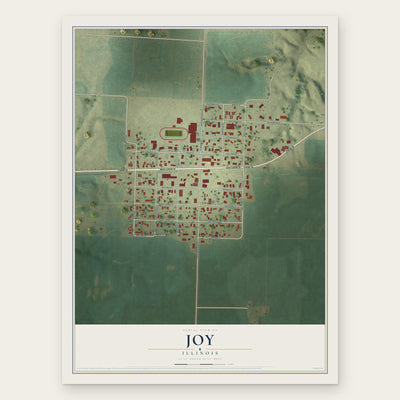 Joy, Illinois map print, the full design