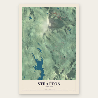 Stratton, Vermont map print, the full design