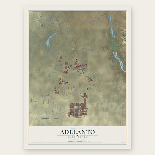 Adelanto, California map print, the full design