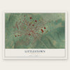 Littlestown, Pennsylvania map print, the full design
