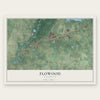 Flowood, Mississippi map print, the full design