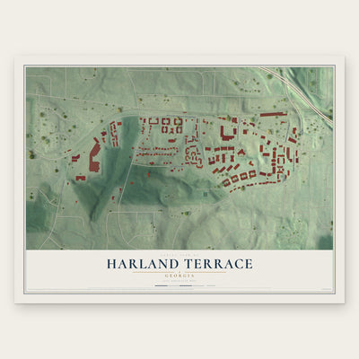 Harland Terrace, Georgia map print, the full design