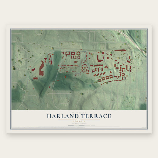 Harland Terrace, Georgia map print, the full design