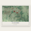 Claycomo, Missouri map print, the full design