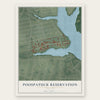 Poospatuck Reservation, New York map print, the full design