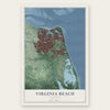 Virginia Beach, Virginia map print, the full design