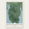 Shinnecock Reservation, New York map print, the full design