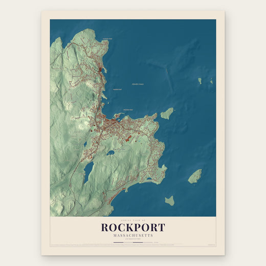 Rockport, Massachusetts map print, the full design