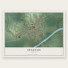 Stanton, Nebraska map print, the full design