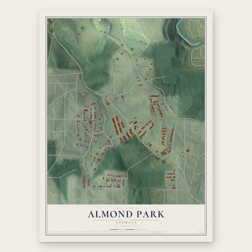 Almond Park, Georgia map print, the full design