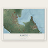 Manteo, North Carolina map print, the full design
