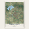 Sulphur Springs, Texas map print, the full design