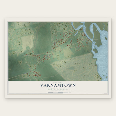 Varnamtown, North Carolina map print, the full design
