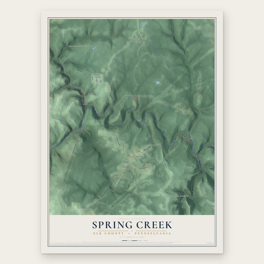 Spring Creek, Elk County, Pennsylvania map print, the full design