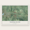 Weeping Water, Nebraska map print, the full design