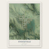 Stockville, Nebraska map print, the full design