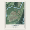 Carpendale, West Virginia map print, the full design