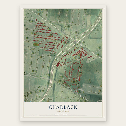 Charlack, Missouri map print, the full design