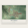 Metamora, Illinois map print, the full design