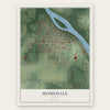 Homedale, Idaho map print, the full design