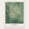 Unadilla, Nebraska map print, the full design