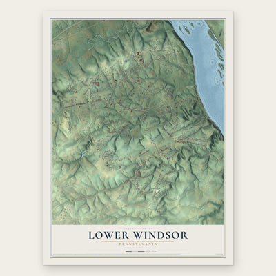 Lower Windsor, Pennsylvania map print, the full design