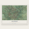 Manheim, Lancaster County, Pennsylvania map print, the full design