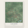 Lancaster, South Carolina map print, the full design