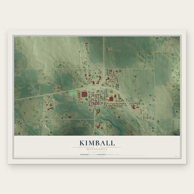 Kimball, Minnesota map print, the full design