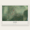 Hume, Missouri map print, the full design