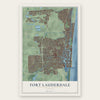 Fort Lauderdale, Florida map print, the full design