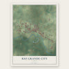 Rio Grande City, Texas map print, the full design