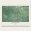 Chippewa, Chippewa County, Michigan map print, the full design