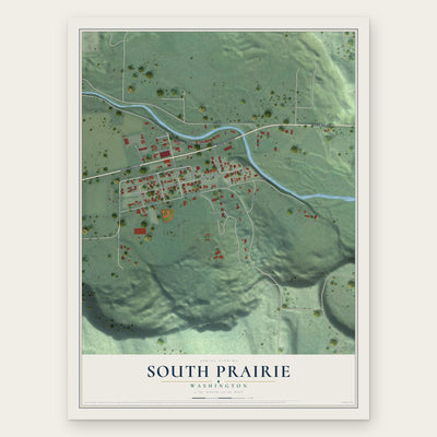 South Prairie, Washington map print, the full design