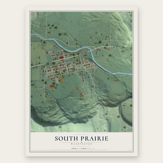 South Prairie, Washington map print, the full design