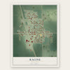 Racine, Minnesota map print, the full design