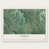 Kansas, Alabama map print, the full design
