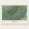Bristol, Tennessee map print, the full design