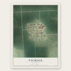 Talmage, Nebraska map print, the full design