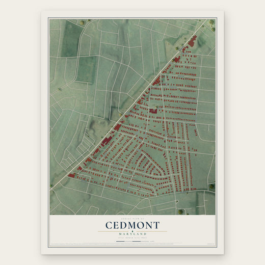 Cedmont, Maryland map print, the full design