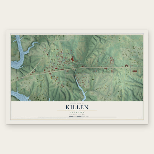 Killen, Alabama map print, the full design