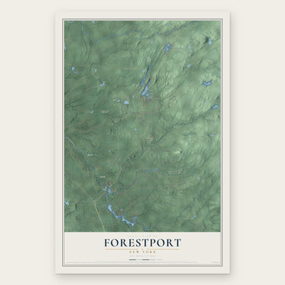 Forestport, New York map print, the full design