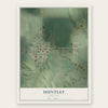 Huntley, Nebraska map print, the full design