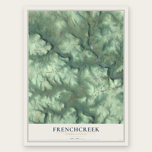Frenchcreek, Pennsylvania map print, the full design