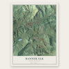 Banner Elk, North Carolina map print, the full design