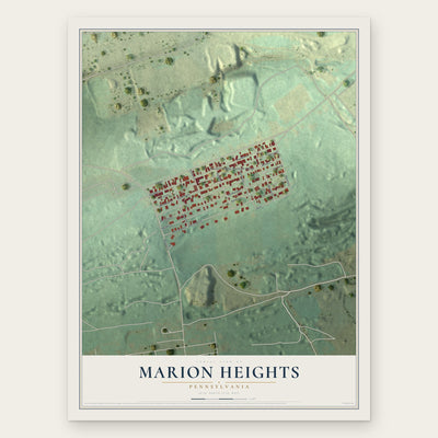 Marion Heights, Pennsylvania map print, the full design