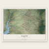 Talty, Texas map print, the full design