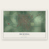 Bicknell, Indiana map print, the full design