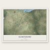 Elmendorf, Texas map print, the full design