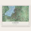 Fairborn, Ohio map print, the full design